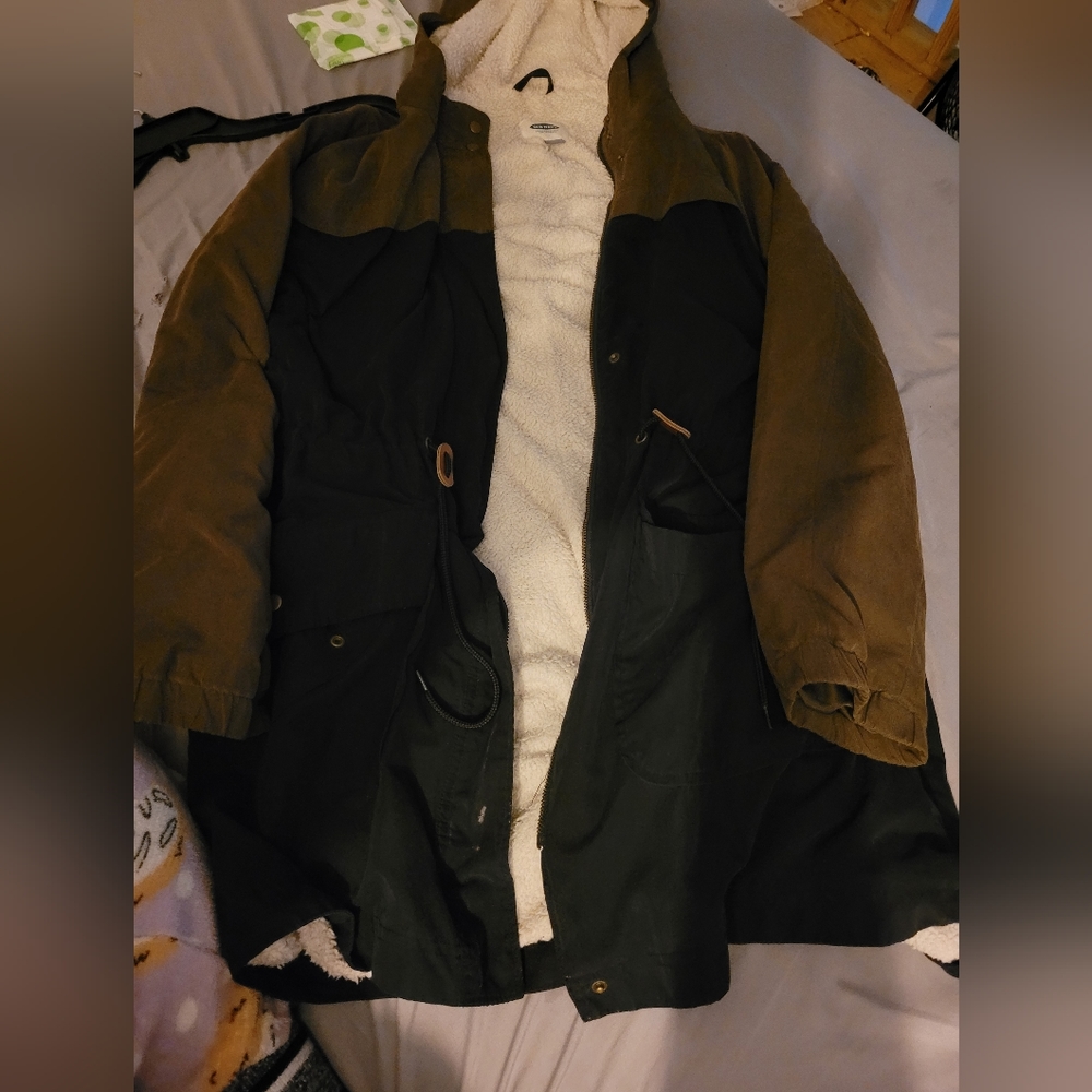 Womens long inside fleece long jacket
